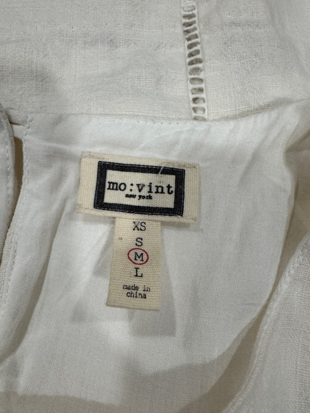 mo:vint White Midi Dress - Lightweight Women’s Dress